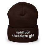 Spiritual Chocolate Girl Cuffed Beanie