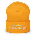 Spiritual Chocolate Girl Cuffed Beanie