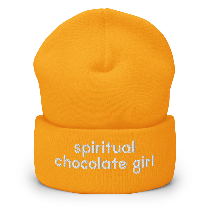 Spiritual Chocolate Girl Cuffed Beanie