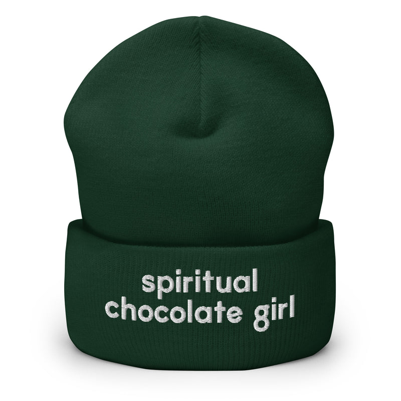 Spiritual Chocolate Girl Cuffed Beanie