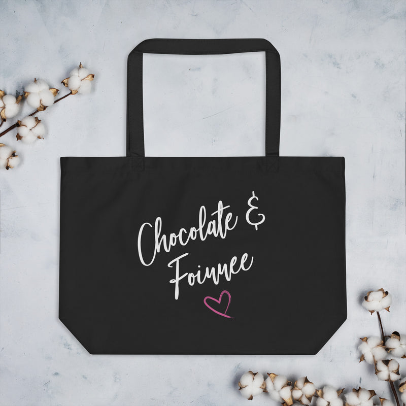 Chocolate & FOINE Large organic tote bag