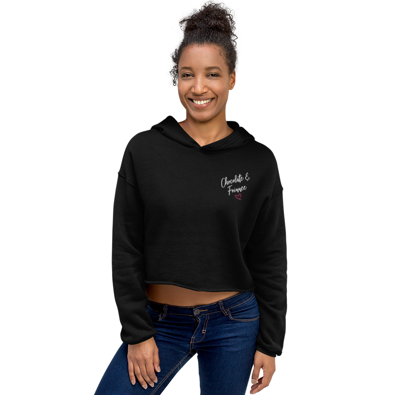 Chocolate & Foine Crop Hoodie