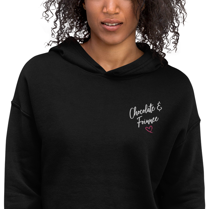 Chocolate & Foine Crop Hoodie