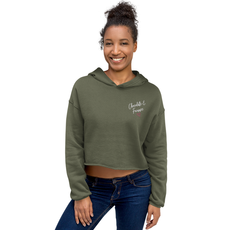 Chocolate & Foine Crop Hoodie