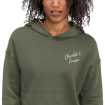 Chocolate & Foine Crop Hoodie