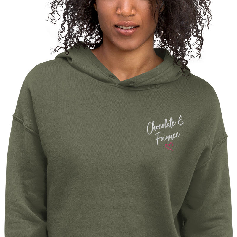 Chocolate & Foine Crop Hoodie