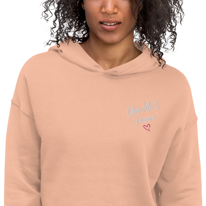 Chocolate & Foine Crop Hoodie