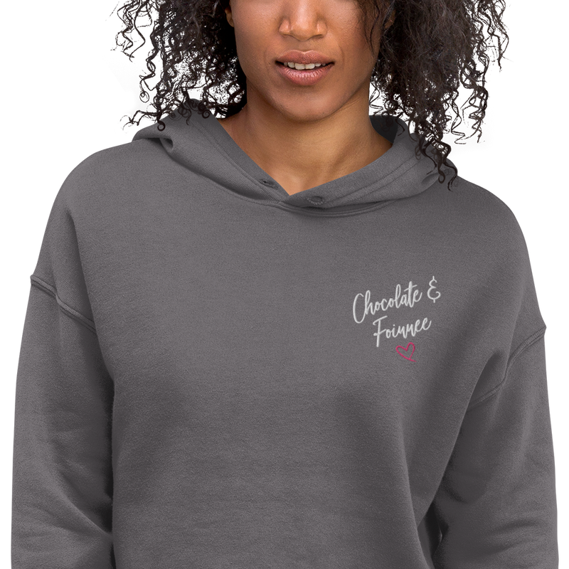 Chocolate & Foine Crop Hoodie