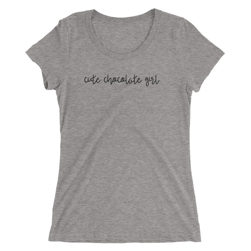 Cute Chocolate Girl Ladies' short sleeve t-shirt